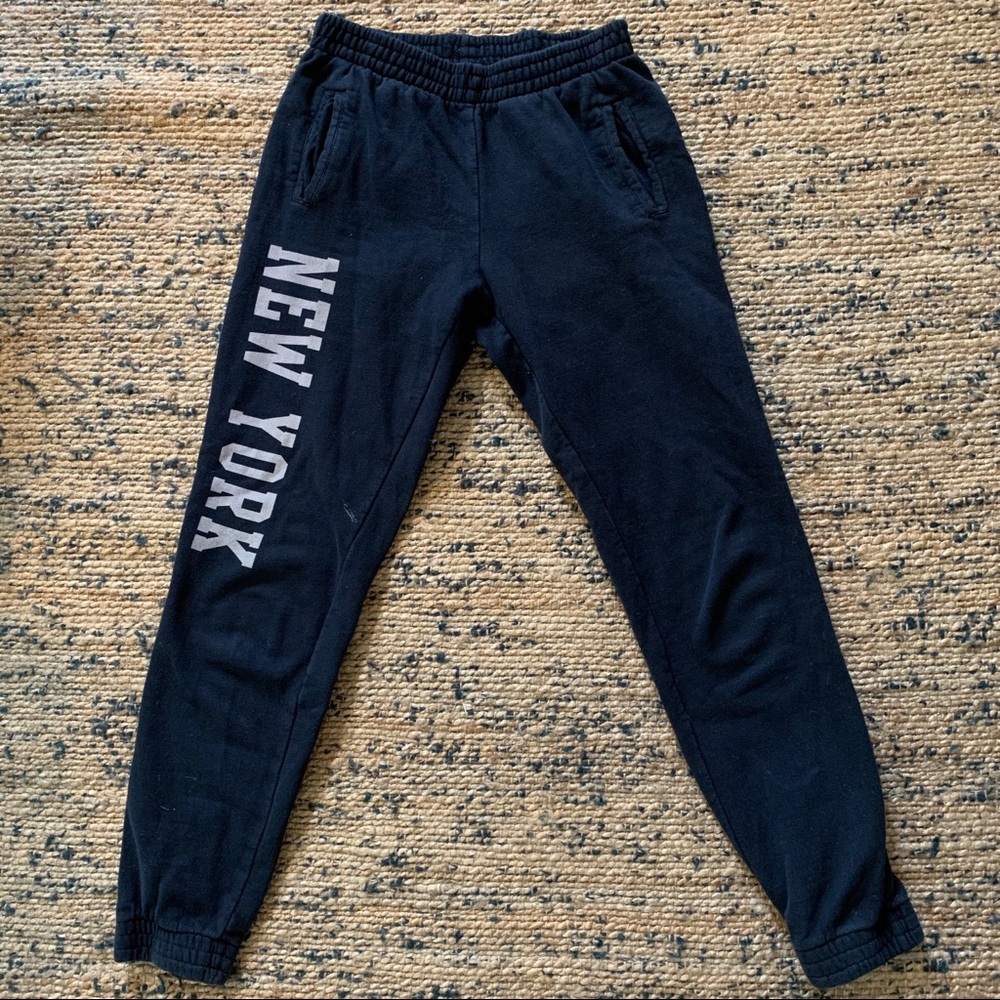 Navy New York Brandy Melville Sweatpants